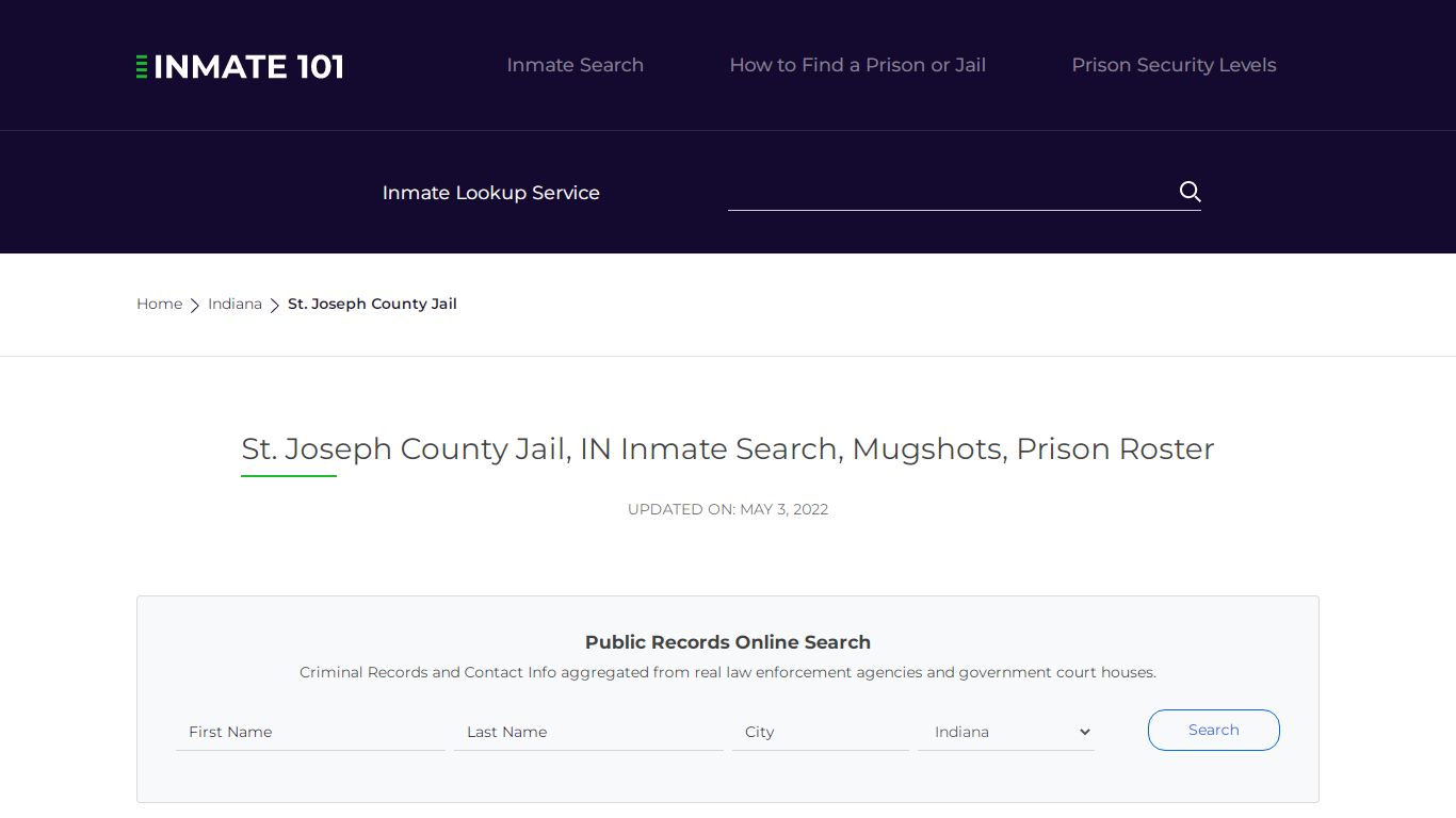 St. Joseph County Jail, IN Inmate Search, Mugshots, Prison ...